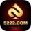 5222.com gaming app logo with golden spade symbol on dark background
